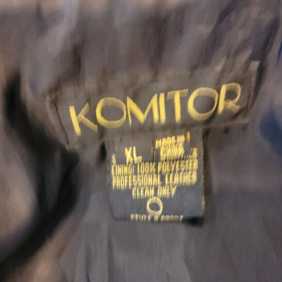 Komitor 51" Calf Length Women's Black Leather Trench Coat Style 02734 WPL 5602 - Picture 9 of 13